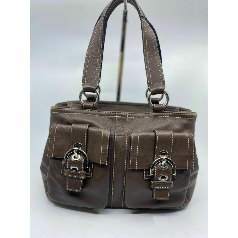 COACH Medium/ Large Leather Brown Shoulder Bag