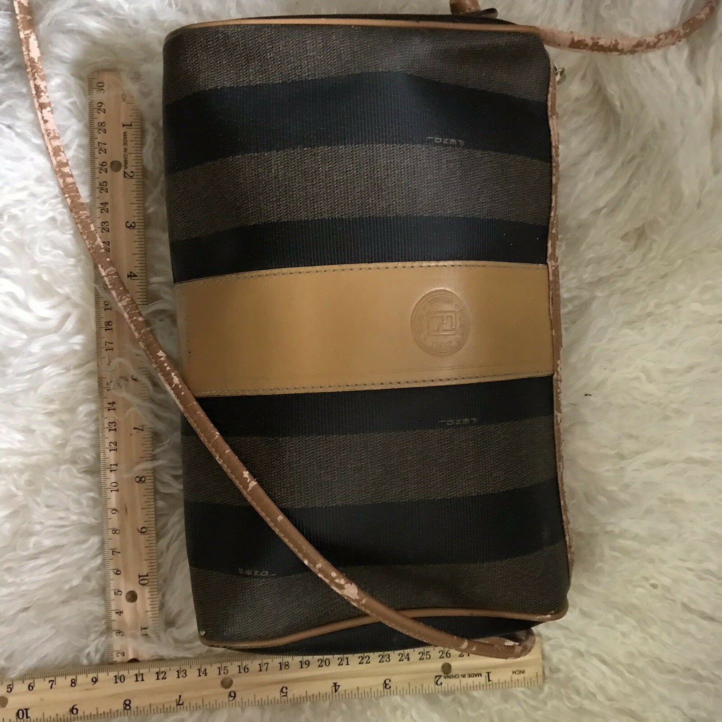 FENDI Vintage Striped Crossbody