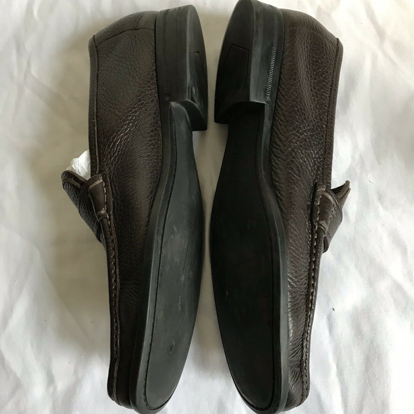 Salvatore Ferragamo Brown Pebbled Leather Size 7