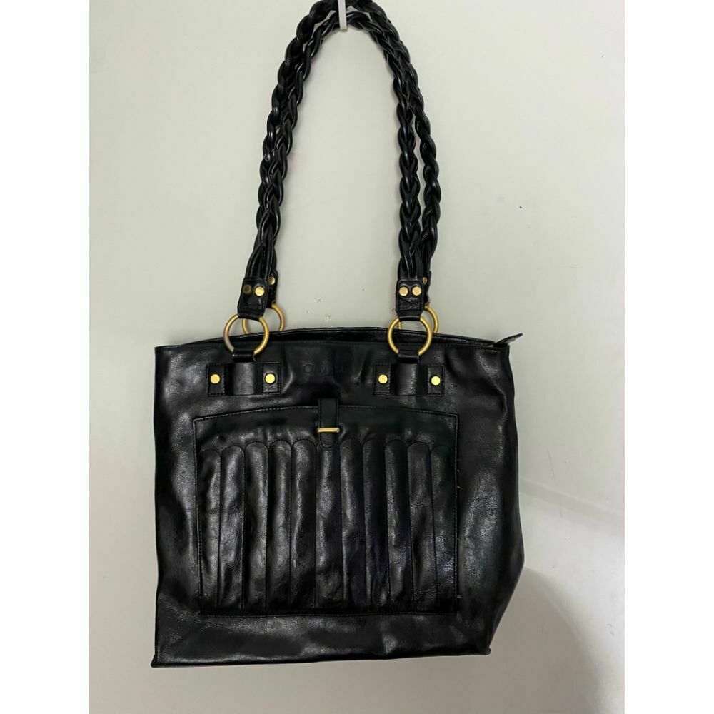 Cleo & Patek Black Leather Shoulder Bag