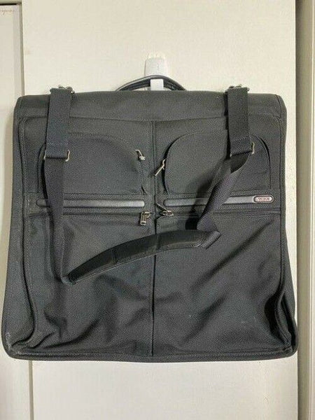 tumi alpha kleidersack black nylon weekend travel bag
