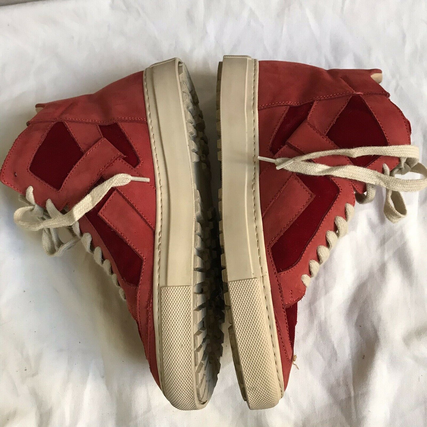 Maison Margiela Red Mid Top Sneakers 37