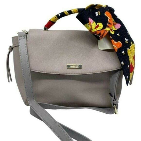 KATE SPADE Leather Handbag W/ Winnie The Pooh Silk