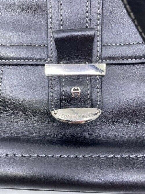 Etienne Aigner Vintage Black Leather Shoulder Bag