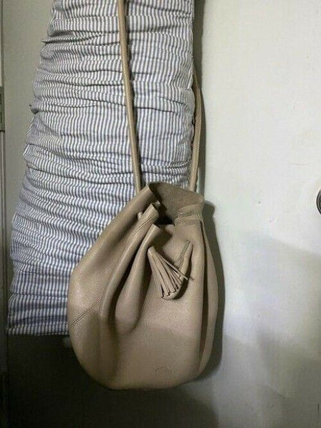 Shaffer La Msrp Beige Leather Shoulder Bag