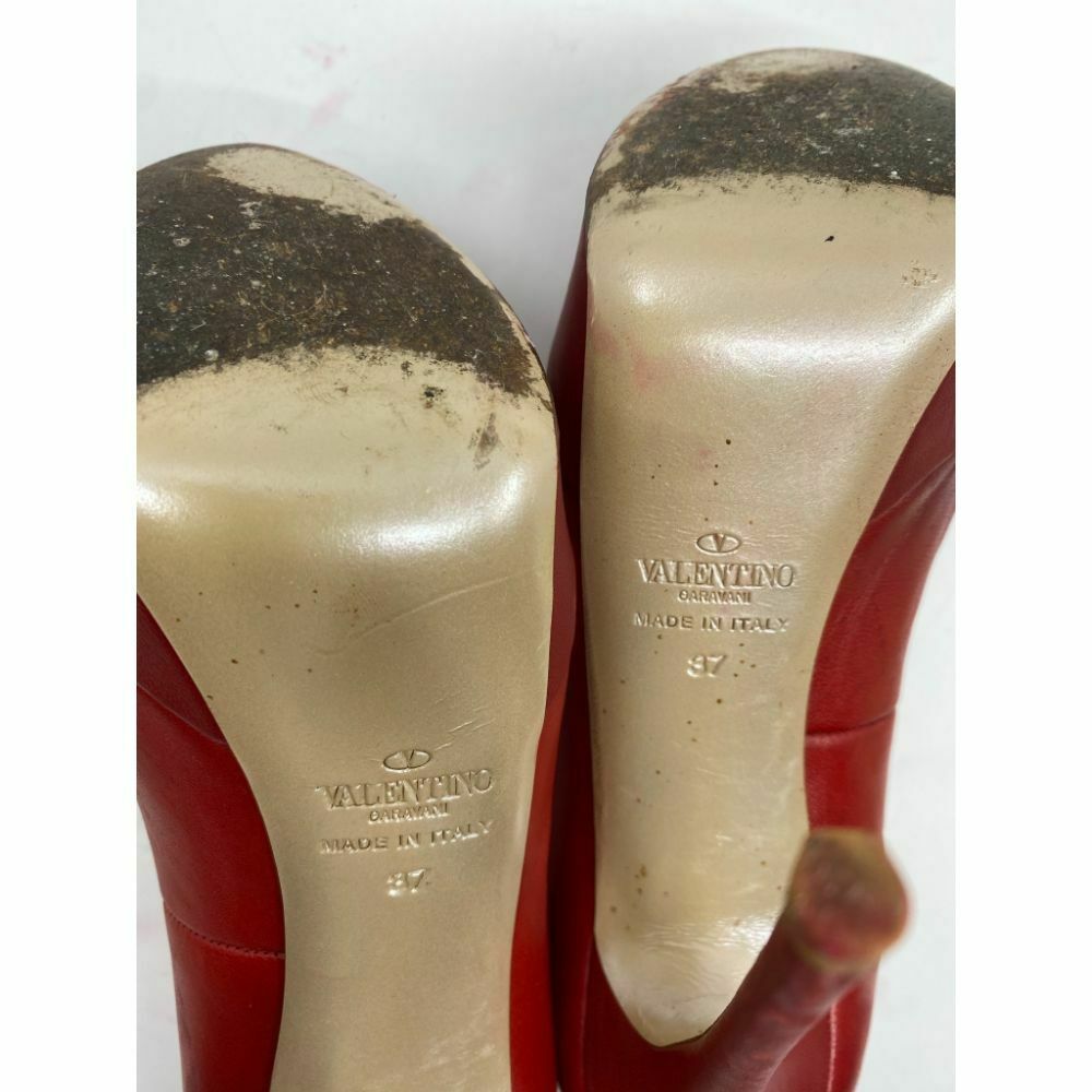 VALENTINO Red High Heels Size 37 Msrp 990 Made in Italy
