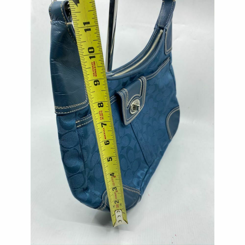 COACH Medium/Large Jacquard Fabric Signature Blue Tote Bag