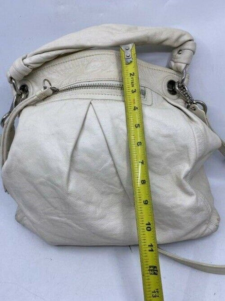 Coach xl shoulder white leather cross body bag