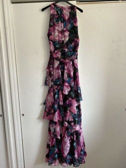 elie tahari multi color long msrp formal dress