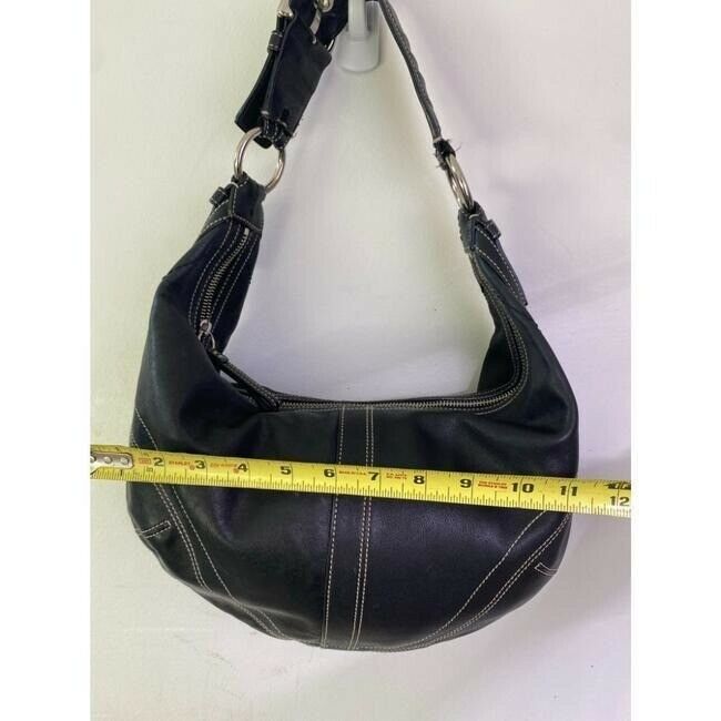 Coach Large Black Leather Hobo Bag