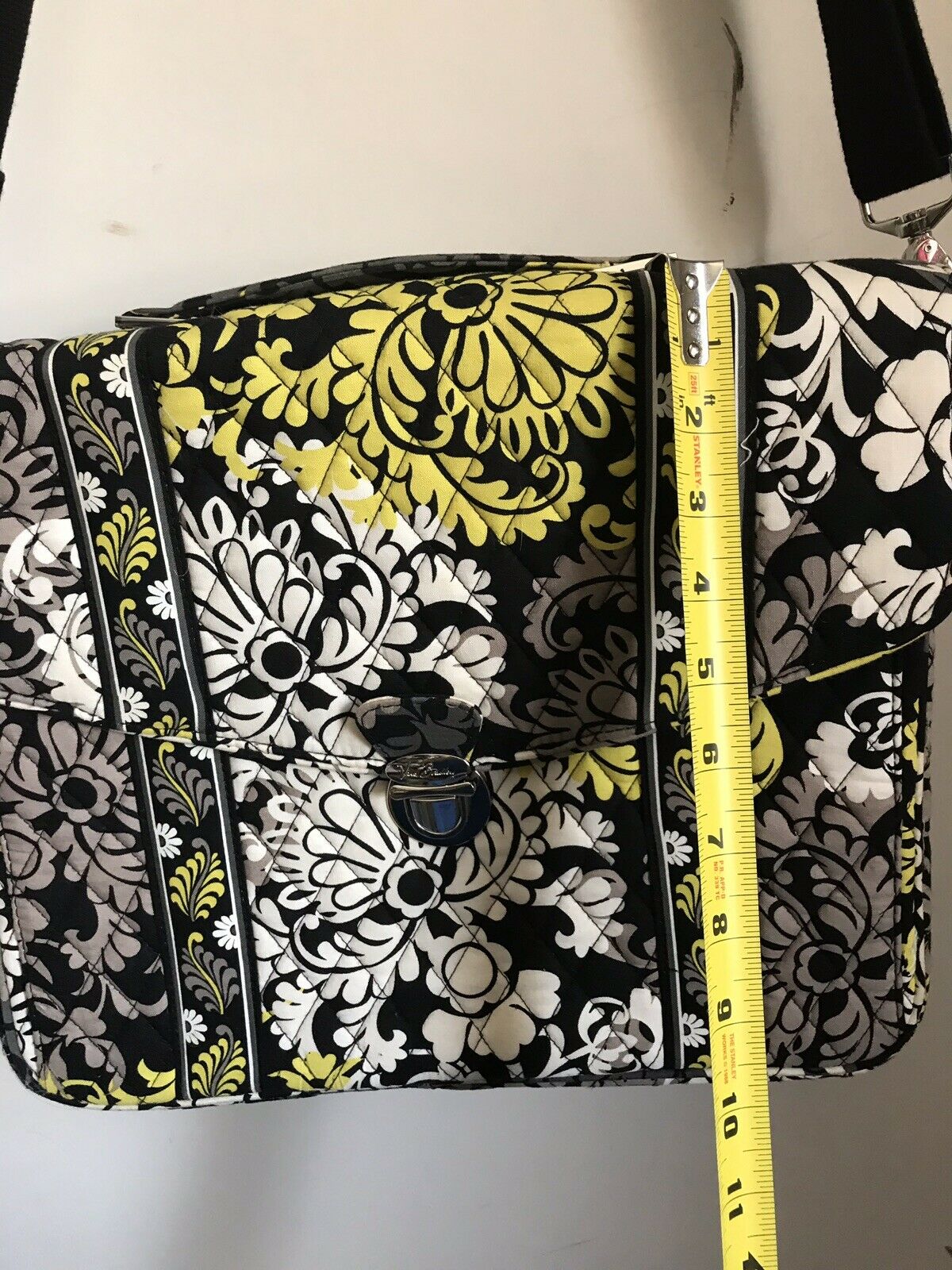 Vera Bradley Yellow/ Black Messenger/ Computer Bag