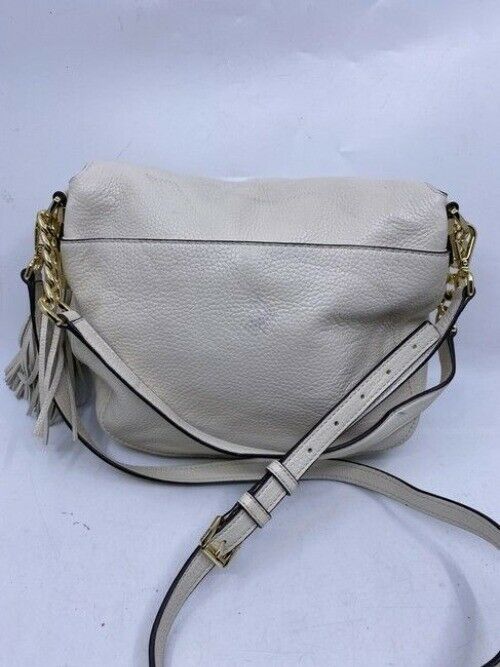 Michael Kors Tassel White Leather Cross Body Bag