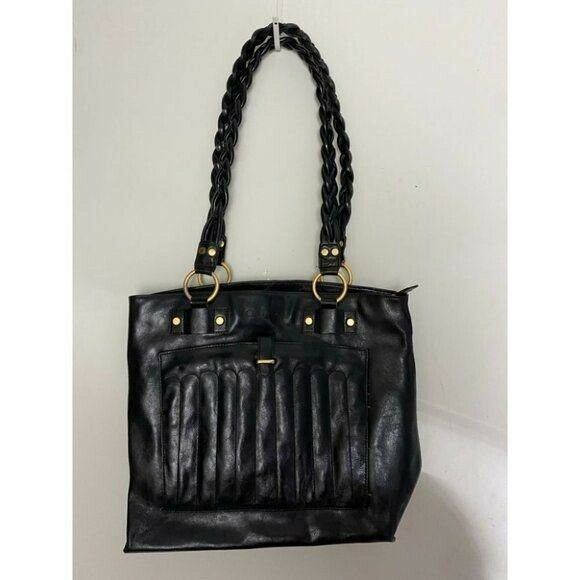 Cleo & Patek Black Leather Shoulder Bag