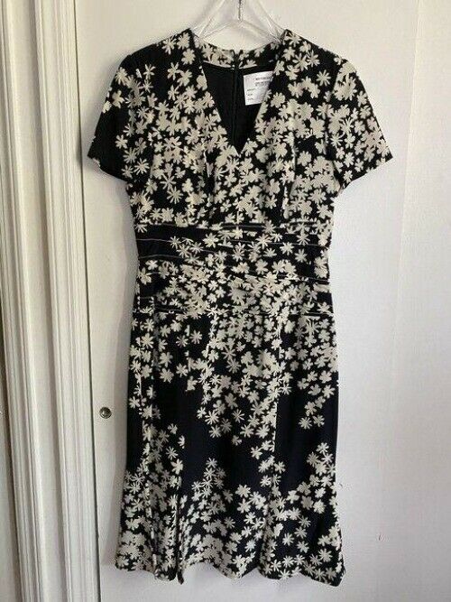 carolina herrera whiteblack new floral chiffon msrp