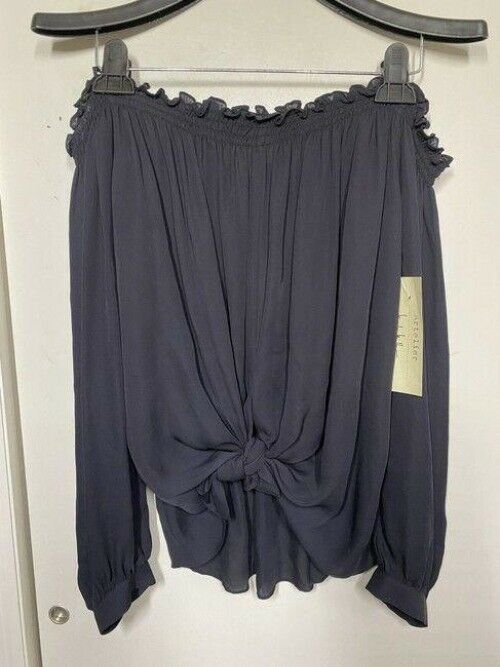 nicole miller black new off the shoulder msrp
