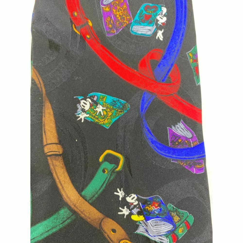 New! MICKEY MOUSE Disney Neck Tie Blue Green 100% Silk Handmade