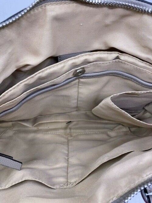 Dana Buchman Gray Leather Shoulder Bag