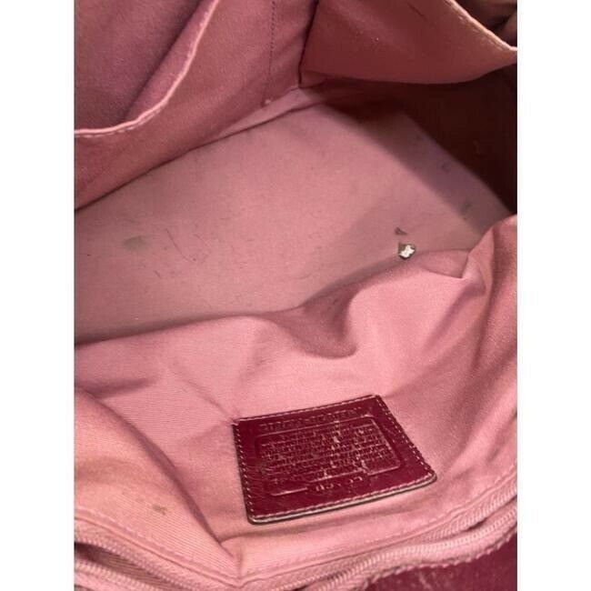 COACH Large Burgundy Leather Shoulder Bag
