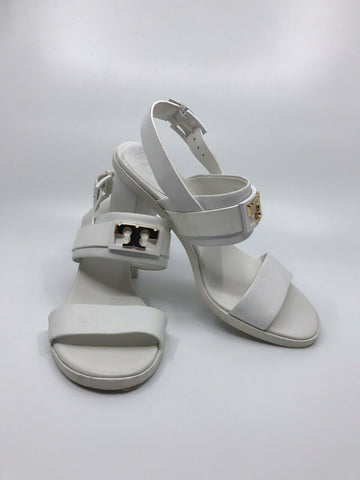 TORY BURCH White Leather High Heels Sandals 6
