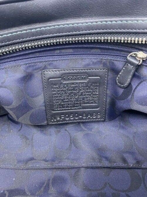 Coach Hampton Doctor Satchel Black Leather Tote