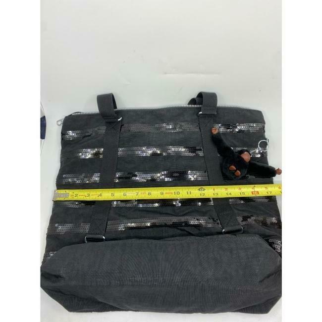 KIPLING XL Fabric Tote Bag Gray Silver