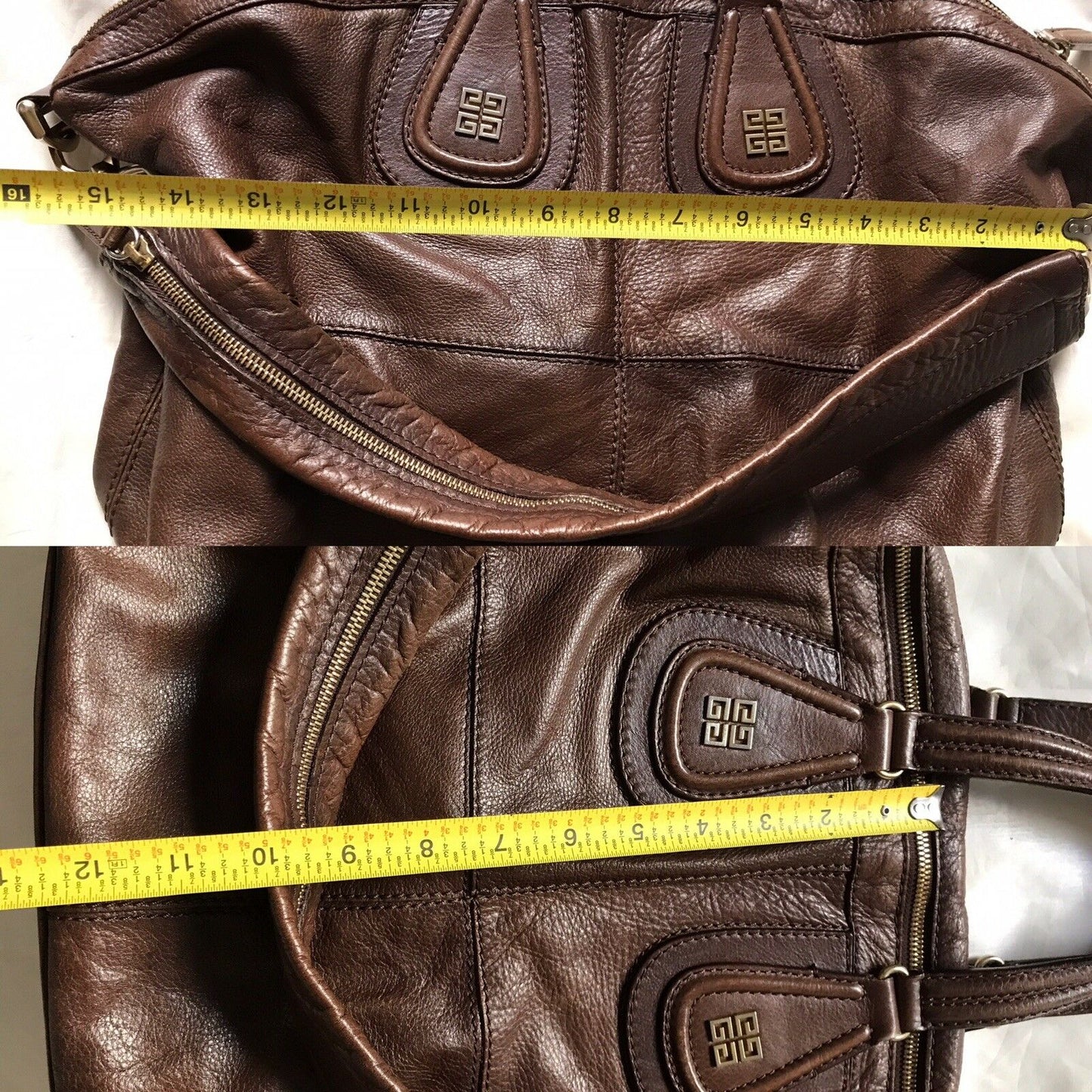 GIVENCHY Brown Leather Nightingale Handbag Msrp $2,200