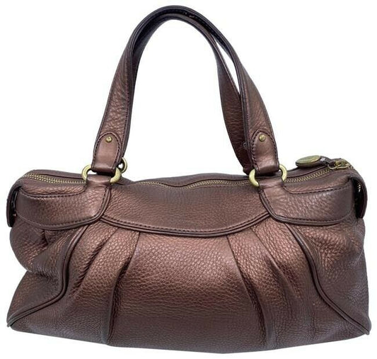 Cole Haan Zipper Snap Rose Leather Shoulder Bag