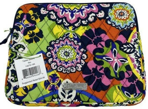 vera bradley multi color quilted fabric cosmetic bag