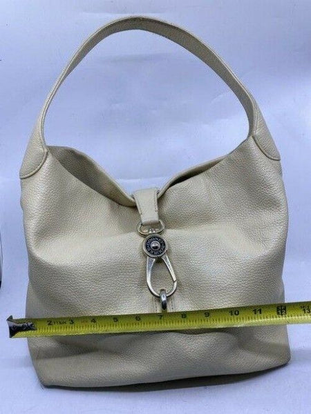 Dooney and Bourke cream leather hobo bag