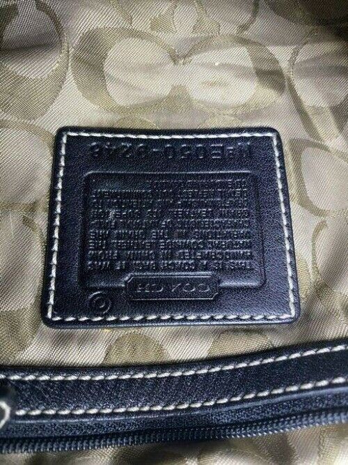 coach medium bag handbag black leather shoulder bag