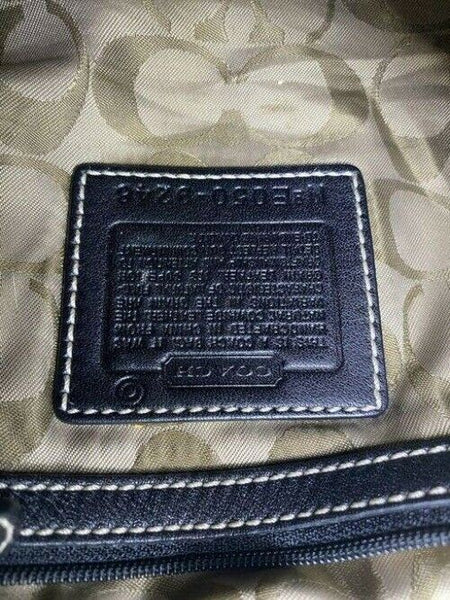 coach medium bag handbag black leather shoulder bag