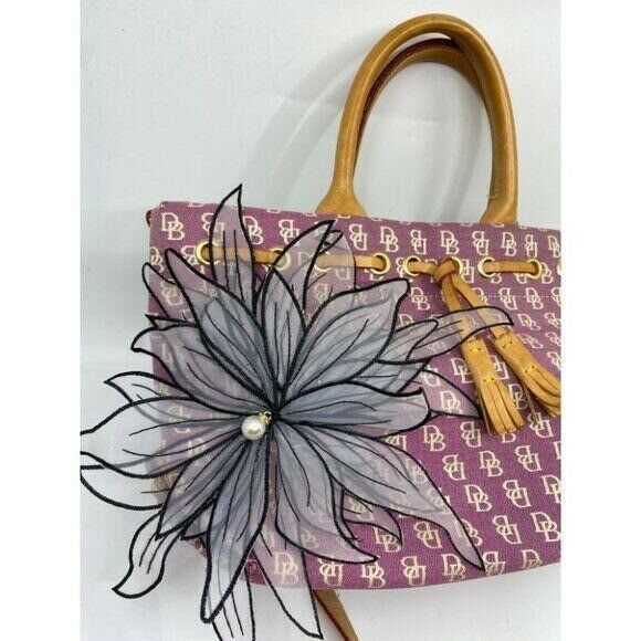 DOONEY & BOURKE Purple White Tan Tote Crossbodybag