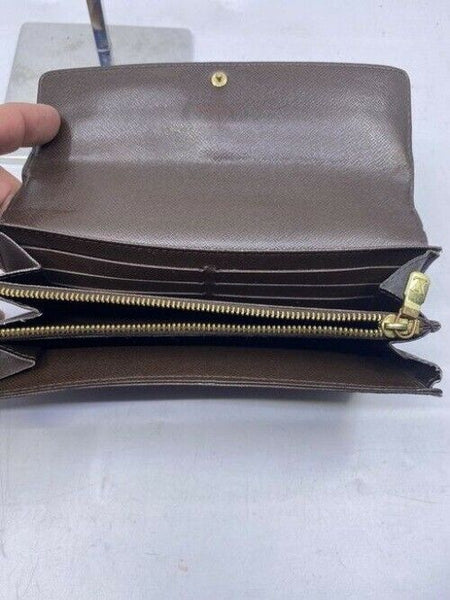 Louis Vuitton Brown Sarah De Large Canvas Travel Ca2057 Wallet