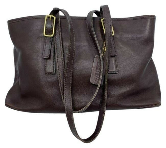 coach vintage brown leather shoulder bag