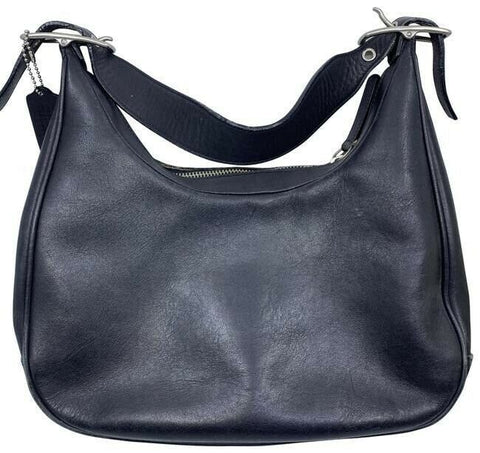 coach black leather shoulder bag