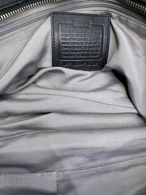 coach large black leather shoulder bag