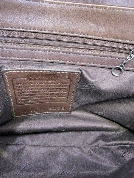 coach vintage brown leather shoulder bag