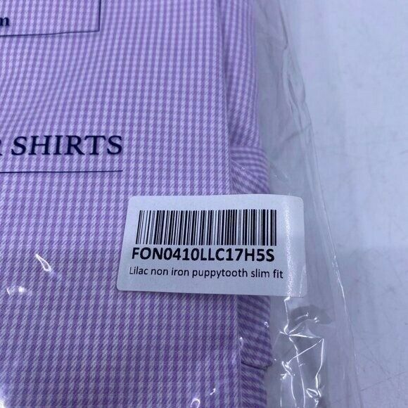 Charles Tyrwhitt Lilac non iron puppytooth slim fit