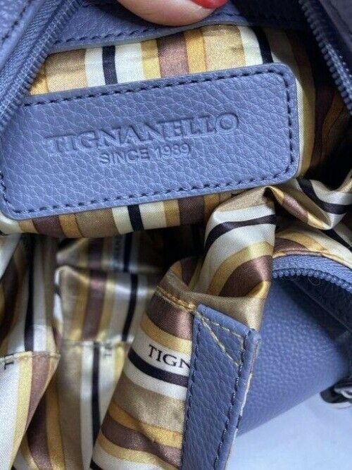 tignanello bag light purple leather tote