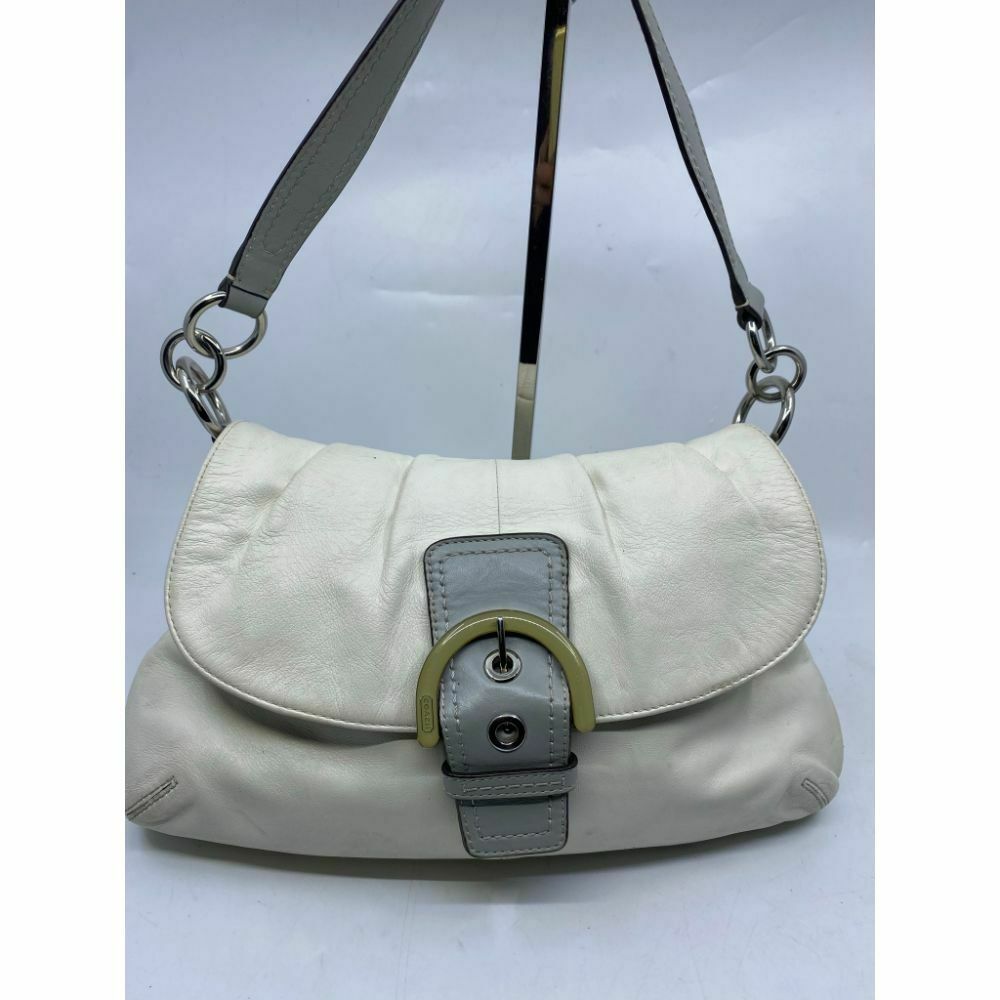 COACH Medium/ Large Leather White Shoulder Bag