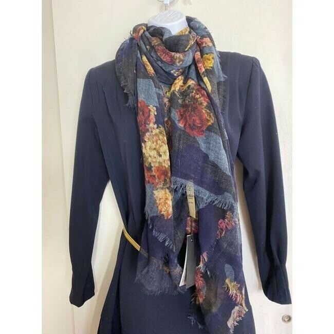 NWT! FRANCO FERRARI Floral Silk Scarf Bergorf Goodman Exclusive $350