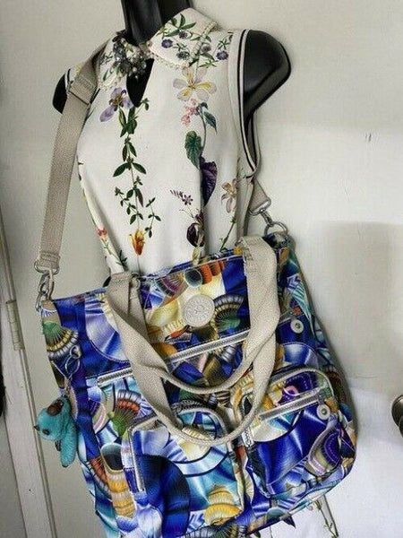 kipling multicolor nylon cross body bag