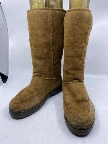 Ugg Australia Brown Tall Rugged Bootsbooties Size Us