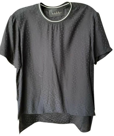 Nicole Miller Black Small Msrp Tee Shirt