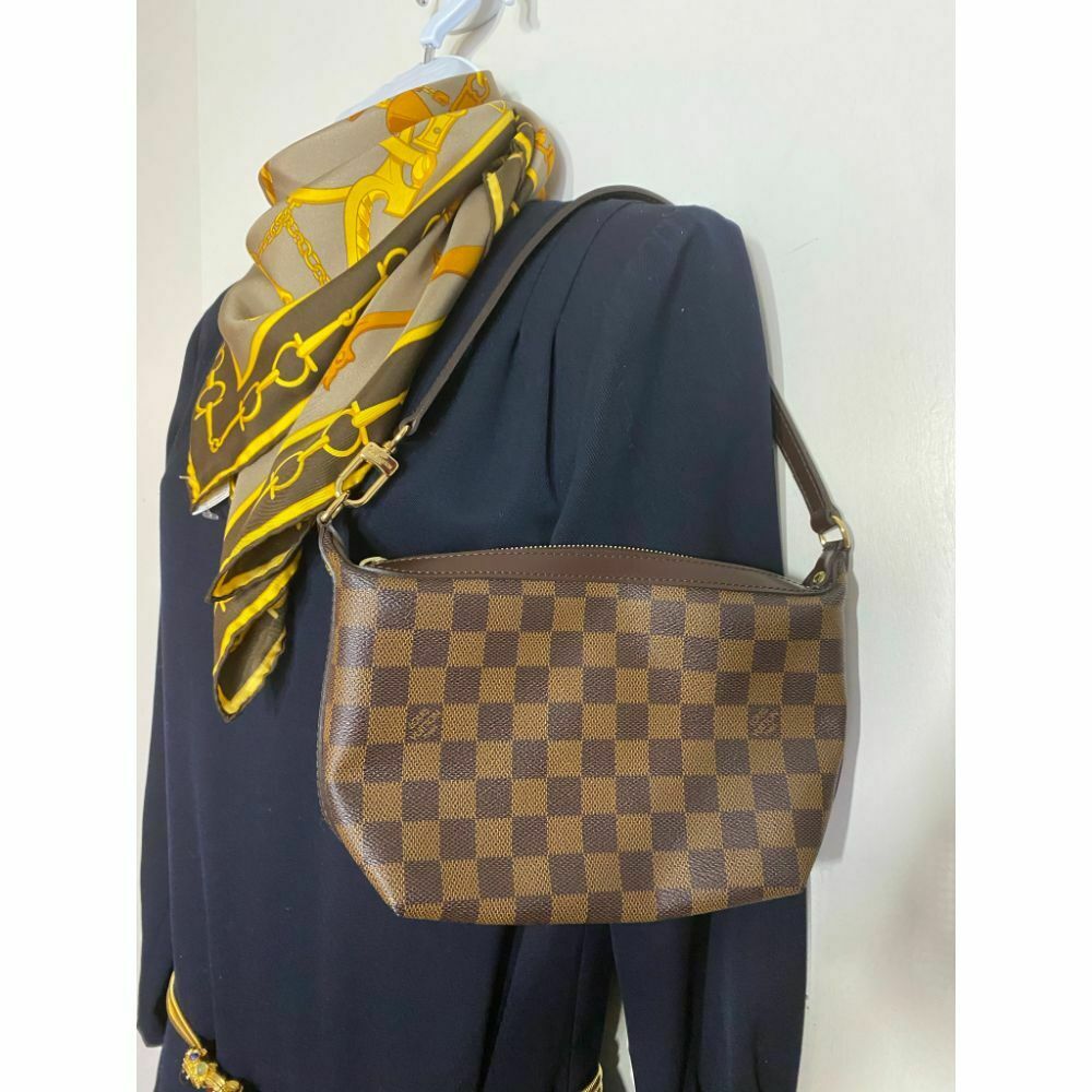 LOUIS VUITTON Damier Brown Mini Pouch