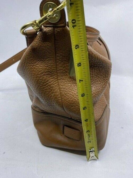 Coach medium brown leather cross body bag