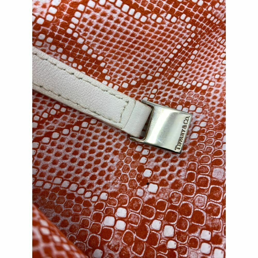 695 Tiffany and Co. Reversible Large Tote Bag Orange Suede and Snake Print Design
