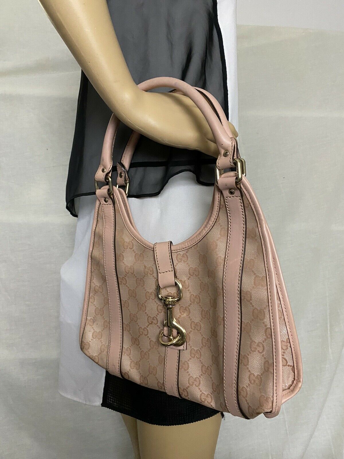 GUCCI Pink Jackie O hobo bag