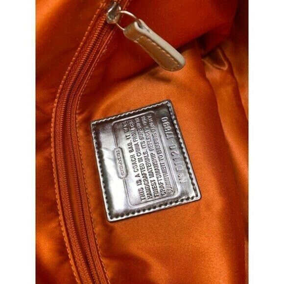 COACH Large Tan Jacquard Fabric Tote Bag