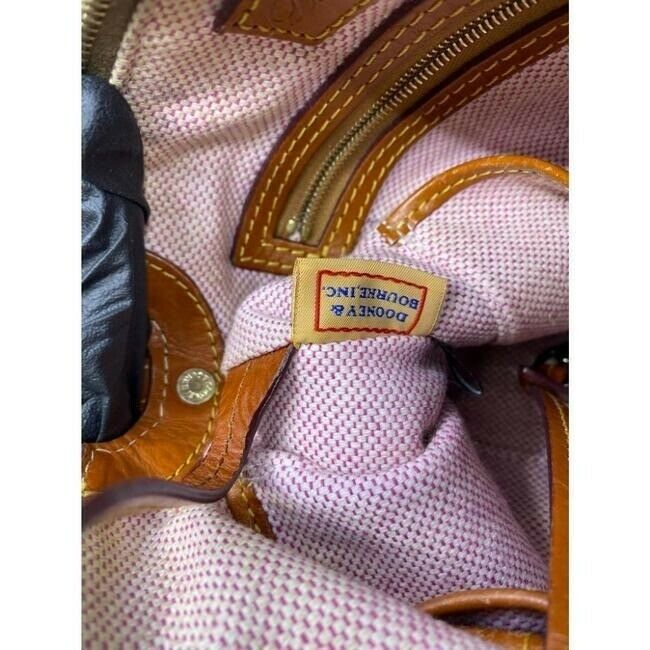 dooney and bourke tan brown leather cross body bag
